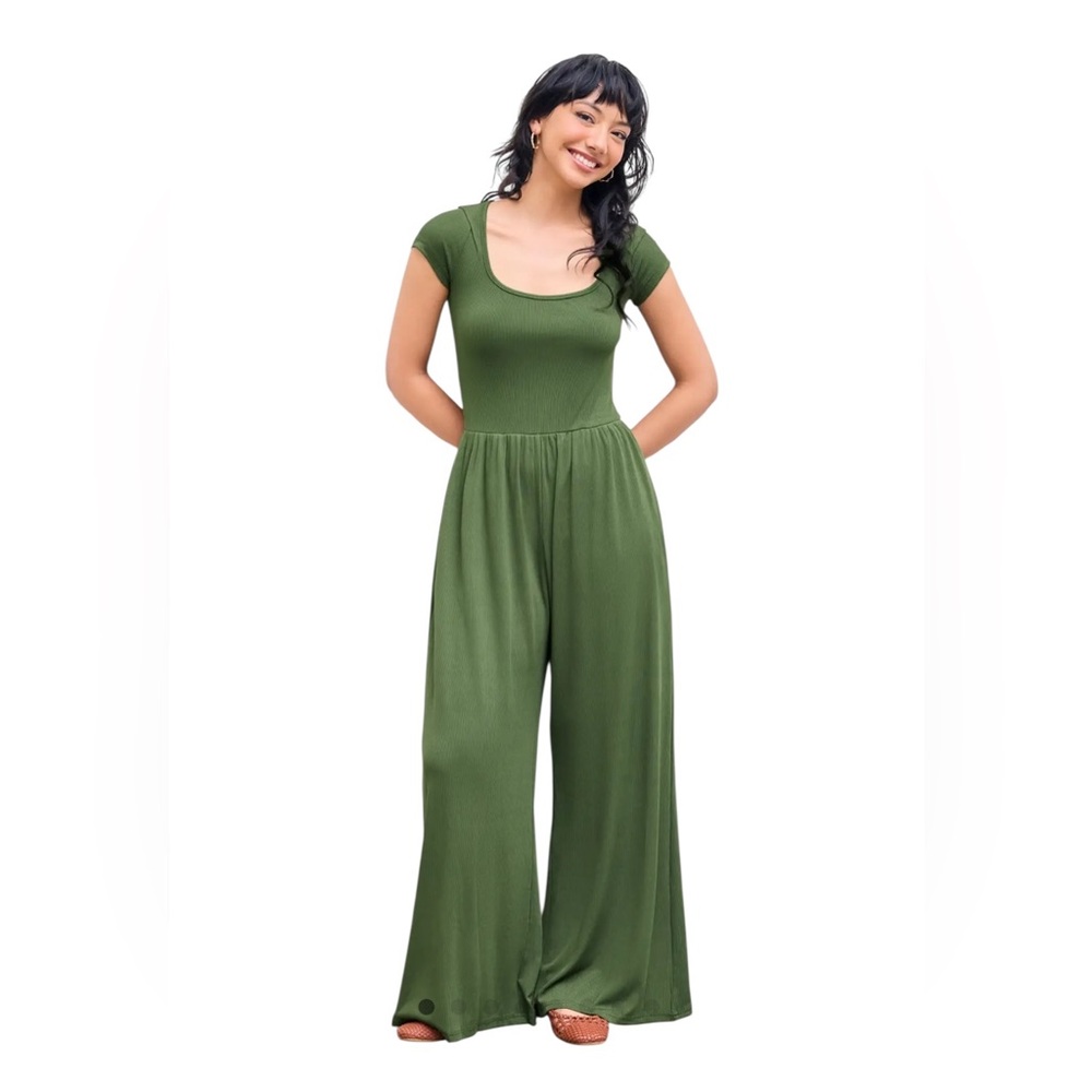 Cider Forest Green Jumpsuit